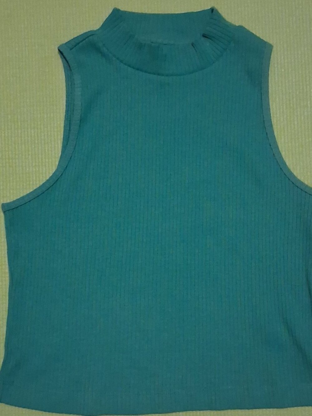 Old Navy Emerald Green High-Neck Ribbed Tank